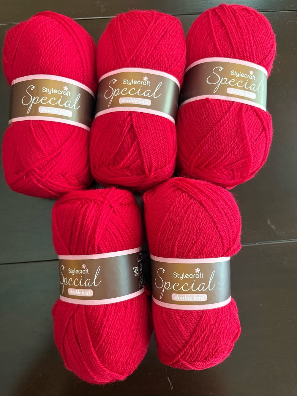 Stylecraft Special Double Knit Yarn - Bright Red - Lipstick (5 Skeins)